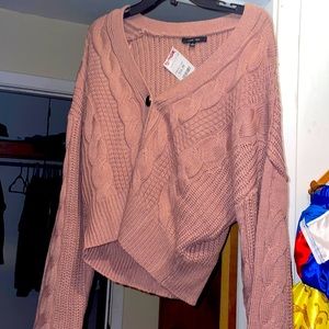 Mauve sweater crop top